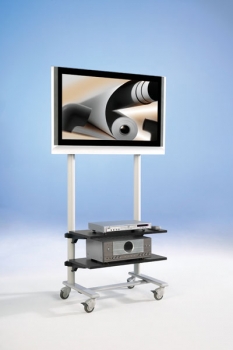 ScreenCart Monitorwagen mit 2 Ablageböden