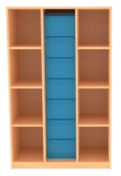Materialregal mit 7 hohen Schubladen, BxHxT 95x152x50 cm