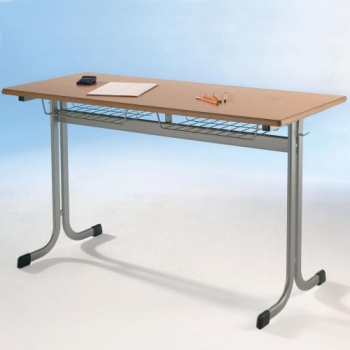 Zweier-Schülertisch 130x65 cm, Tischplatte mit ABS- Umleimer
