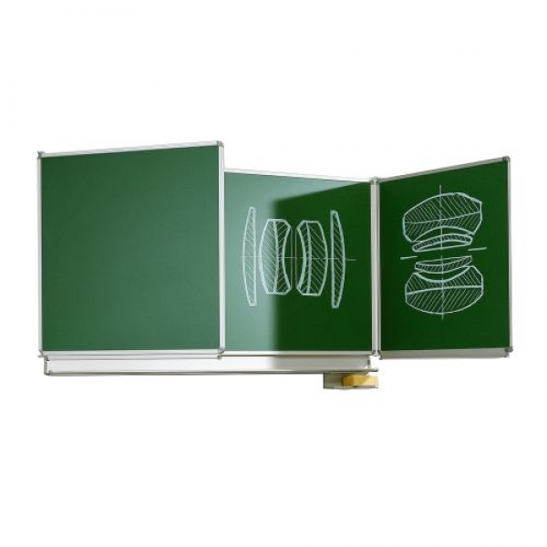 Wandklapptafel aus Premium Stahlemaille in grün, Serie KL-E