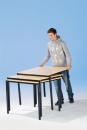 Stapelbarer Schultisch 140 x 70 cm Melaminplatte