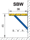 SBW100 - Sitzbank wandmontiert, Länge 100cm (SBW100)