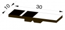 Kippmagnet, Magnetsymbol, 35-schwarz (MS10X30-35)