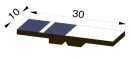 Kippmagnet, Magnetsymbol, 28-dunkelblau (MS10X30-28)
