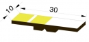 Kippmagnet, Magnetsymbol, 33-gelb (MS10X30-33)