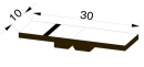 Kippmagnet, Magnetsymbol, 36-weiss (MS10X30-36)