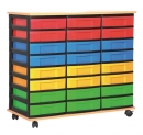 Materialcontainer 3-reihig LIGHT, 24 flache Modulboxen
