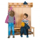 Kindergarten Garderobe mit offener Ablage, B/T 100x39 cm
