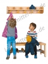 Kindergarten Garderobe mit offener Ablage, B/T 140x39 cm