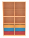 Materialregal mit 12 hohen Schubladen, BxHxT 123x190x50 cm