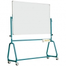 Drehtafel fahrbar Whiteboard doppelseitig 190x100 cm mit Rundrohrgestell